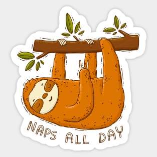 Naps All Day Sticker